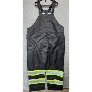 Tough Duck Black Reflective Hi Vis Safety Bib‎ Overalls Size 5XL/5TG Scotchlite